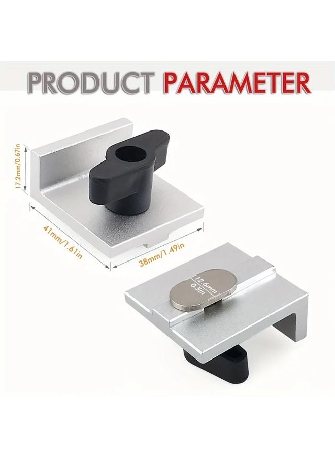 Heavy Duty Aluminum Alloy T Track Rail Stop Block Set 4pcs Pack For Secure Rail Tracks - Image 2